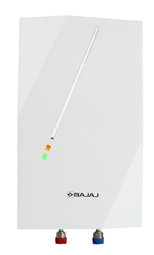 Bajaj Skive 5 Litre Instant Water Heater/Geyser for home| High Grade SS Tank| Multiple Safety System| Suitable for High Rise| Shock Resistant| Rust Proof Outer| 5-Year* Tank Warranty by Bajaj |White