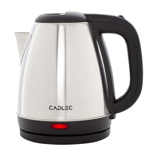 CADLEC Crystal 1.5L Stainless Steel Electric Kettle | 2-Year Replacement Warranty | Swift Boil | Auto Shut-Off | Multi-Use For Tea/Coffee, Noodles, And Soups (Silver, 1500 Watts), 1500ml