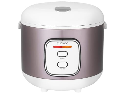 CUCKOO Electric Rice Cooker | 3.5 Litre 10 Cups 1.2 Kg Uncooked Rice Capacity Serves 2-10 People | 700 Watt | Nonstick Ceramic Coated Pot | 8 Hour Keep Warm Function | 1 Year Warranty | Silver