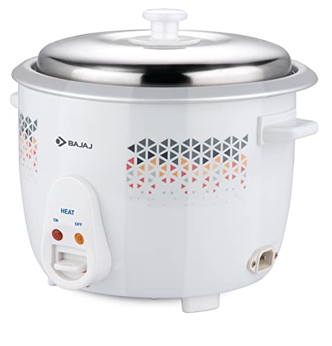 Bajaj Rcx 1.8L Dlx Rice Cooker, 1.8 Liter, White