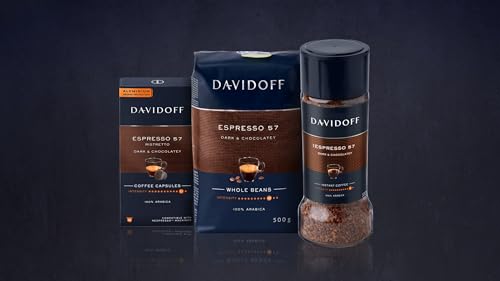 Davidoff Espresso 57 Intense Instant Coffee 100% Arabica, 3.53 oz ℮ 100 g, Granule, Glass Bottle