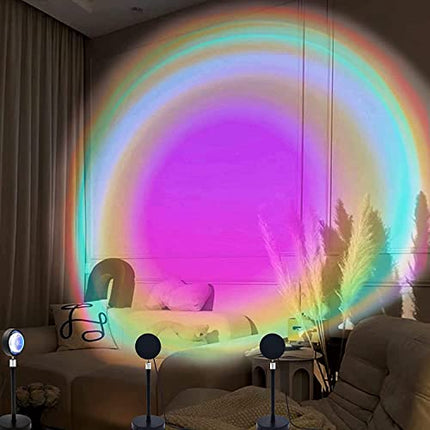 Desidiya® Sunset Lamp Projection: Romantic 16 Colors Changing Night Light with Remote for Family Atmosphere, Perfect for Adults, Children, Couples, Bedroom.