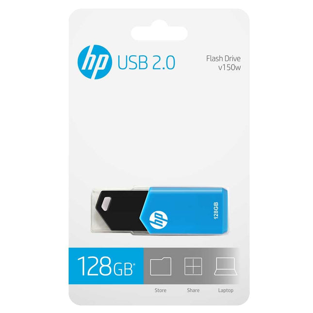 HP USB 2.0 Flash Drive 128GB v150w-Blue