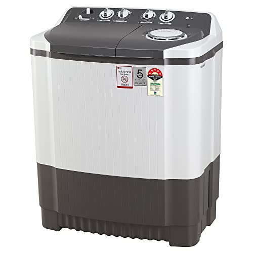 LG 7 Kg 5 Star Wind Jet Dry Semi-Automatic Top Loading Washing Machine (P7020NGAZ, Dark Gray, Rat Away Feature)