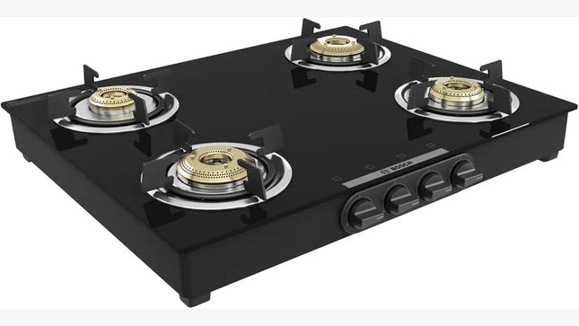 Bosch Tabletop Cooktop 60 cm 4 Burner - PNP0E6W10I, XXL Burner, Safety, Reliability, High Efficiency, Life Warranty* on Glass