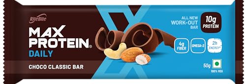 RiteBite Max Protein Daily Choco Classic 10G Protein Bars [Pack Of 1, 50 Gram]