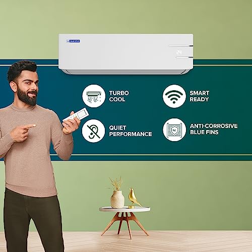 Blue Star 1.5 Ton 3 Star Inverter Split AC (Copper, Smart Ready, 5 in 1 Convertible, Turbo Cool, ID318YKU, 2023 Model, White)