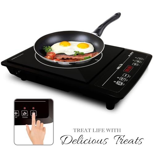 iBELL IBL30YO Induction Cooktop with Crystal Glass Top, 2000W, Auto Shut Off and Overheat Protection, BIS Certified (Black)