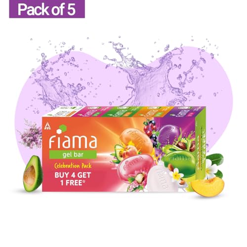 Fiama Gel Bar Celebration Pack with 5 unique Gel Bars, 125g (Buy 4 get 1 Free)