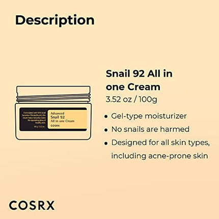 Cosrx Advanced Snail 92 All In One Cream (100ml)