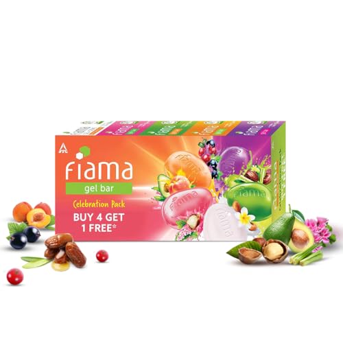 Fiama Gel Bar Celebration Pack with 5 unique Gel Bars, 125g (Buy 4 get 1 Free)