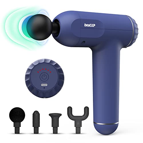 beatXP Bolt Deep Tissue Massage Gun | Percussion Muscle Massager for Full Body Pain Relief of Neck, Shoulder, Back, Foot for Men & Women Up to 1 Year Warranty by beatXP (Royal Blue)