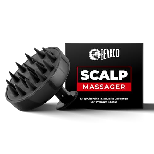 Beardo Scalp Massager for Hair with Removable Handle | Soft Silicone Bristles for Dry Massage, Oil & Shampoo