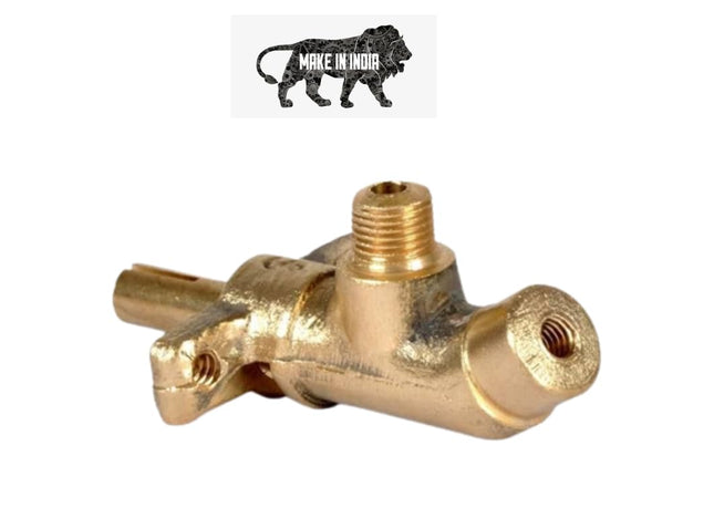 Jindal Brass Gas Cock, 80 Grams, Jet Type, Controls Gas Flow for Gas Stoves