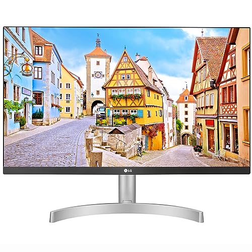 LG Electronics 60 cm/24 inches Full HD IPS 1920 x 1080 Pixels LCD Monitor, Inbuilt Speaker, HDMI x 2, VGA Port, 75 Hz Refresh Rate, AMD Freesync, 3 Side Borderless Slim Design - 24ML600S-W (White)