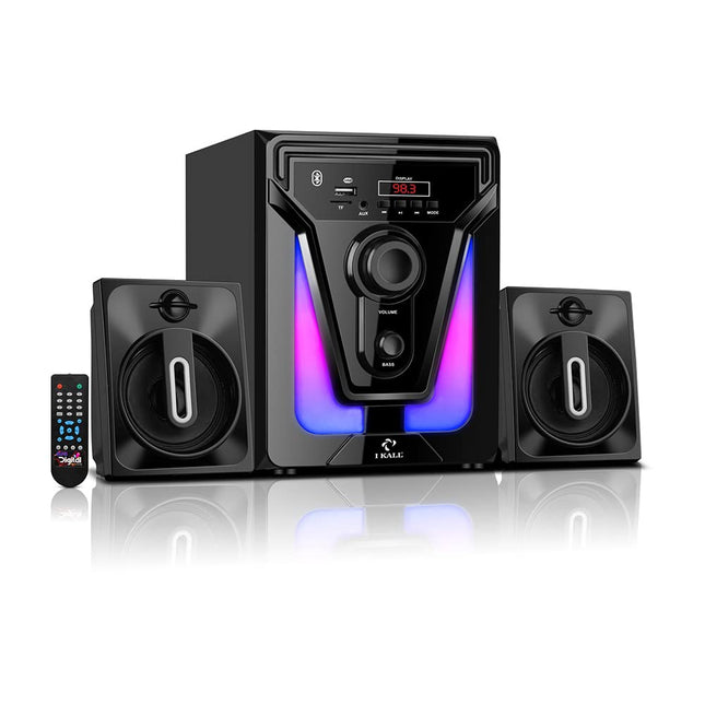 IKALL IK44+ Newly Launched 2.1 Speaker System with BT/AUX/USB/FM Connectivity (2.1, 40-Watt), Black