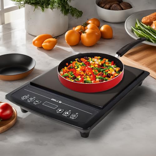 iBELL CROWN SLIM50 Induction Cooktop, 2000W, Auto Shut-Off, Overheat Protection (Black)