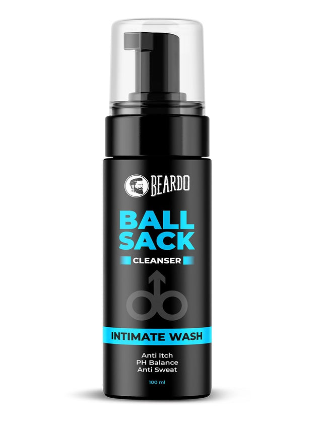 Beardo Ball Sack Intimate Wash For Men, 100ml | Prevent Odour, Itch, Sweating | No Dryness No Irritation | PH Balance Intimate Foaming Cleanser For Men