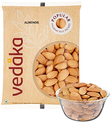 Amazon Brand - Vedaka 100% Natural California Almonds | 200g | Premium Badam | High in Fiber | Hygienically Packed | Grade - Independence