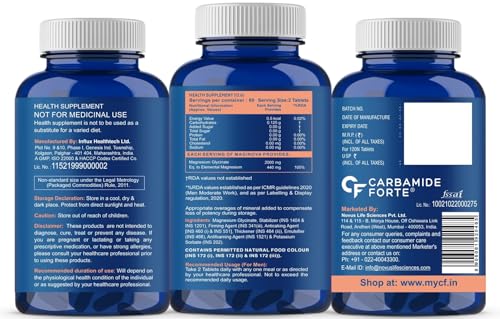 Carbamide Forte Chelated Magnesium Glycinate Supplement 2000mg Per Serving | Magnesium Supplement Supports Muscle Recovery & Better Sleep - 120 Veg Tablets