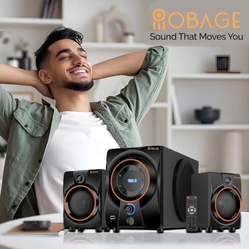 OBAGE Essential-4 2.1 Home Theatre System 60 Watt with HDMI ARC, Digital Bass Treble Control,BT 5.3v, USB,FM and AUX