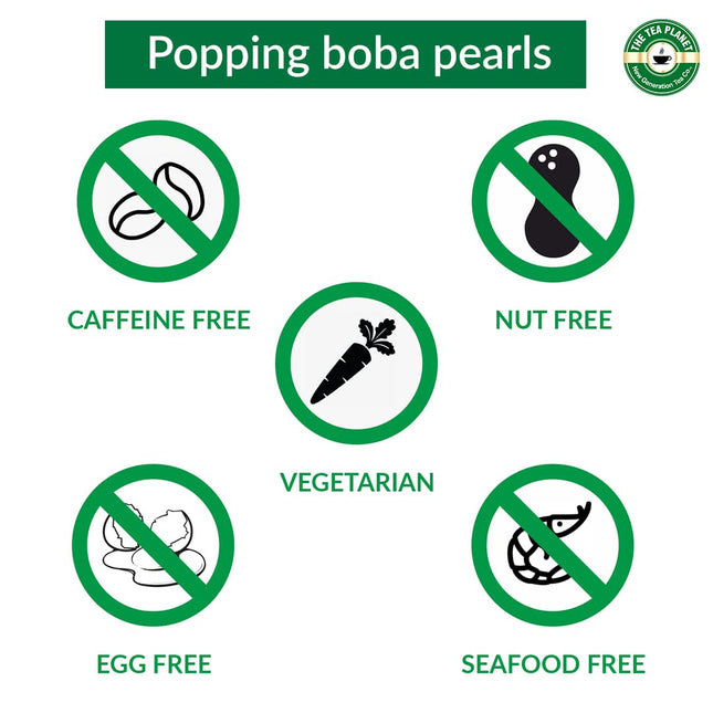 The Tea Planet Mango Popping Boba for Bubble Tea, Milkshakes, Ice Cream and Yogurt(400gm)