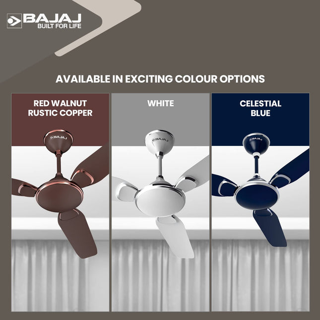 Bajaj Frore 1200 mm (48") 1 star Rated Ceiling Fans for Home |BEE stars Rated Energy Efficient Ceiling Fan |Rust Free Coating for Long Life |High Air Delivery |2-Yr Warranty Brown