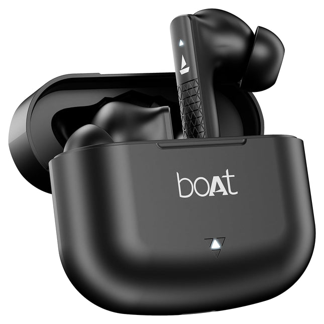 boAt Airdopes 91 Truly Wireless in Ear Ear Buds w/ 45 hrs Playtime, Beast Mode with 50 ms Low Latency, Dual Mics with ENx, ASAP Charge, IWP Tech, IPX4 & Bluetooth v5.3(Active Black)