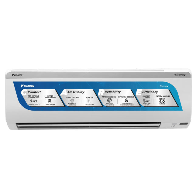 Daikin 1 Ton 3 Star Inverter Split AC (Copper, PM 2.5 Filter, 2023 Model, MTKL35UV16, White)