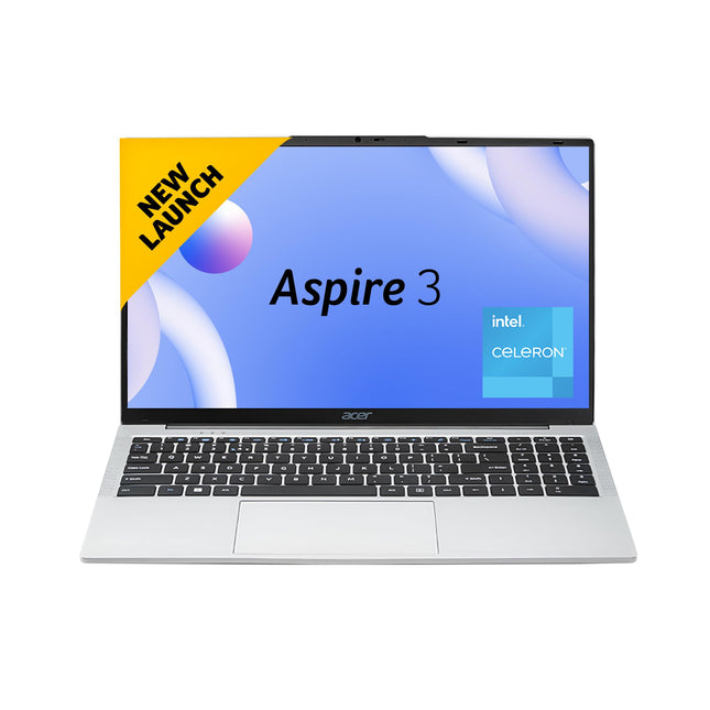 Acer Aspire 3 Laptop Intel Core Celeron N4500 Processor Laptop (8 GB LPDDR4X SDRAM/512 GB SSD/Win11 Home/38 WHR/HD Webcam) A325-45 with 39.63 cm (15.6") HD Display, Pure Silver, 1.5 KG