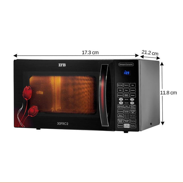 IFB 30 L Convection Microwave Oven (30FRC2, Floral Pattern) (Black), STANDARD