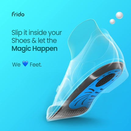 Frido Dual Gel Heavy Duty Trimmable Insoles, For Loose Shoes or Replacing Existing Insoles, Thick Shoe Inserts, Extra Comfort and Support, Proudly Made in India, (Size 8-13 UK) - Pack of 1 Pair