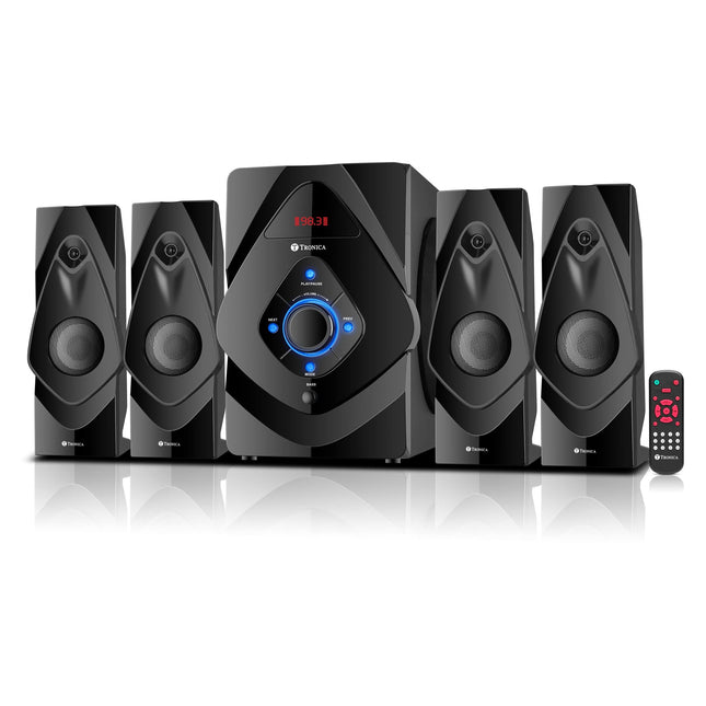 TRONICA BT666 4.1 Home Theater System with Bluetooth/FM/USB/Aux/TV Support & Remote (6 inches Woofer 90W Output)