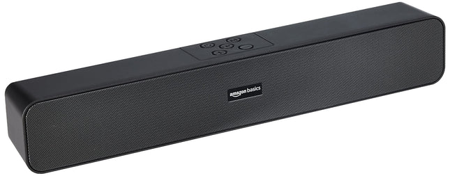 amazon basics Bluetooth Speaker 5.3 Soundbar with 16W RMS, 2000mAh Battery, Upto 19 Hrs Playtime Aux/USB Port (Black)