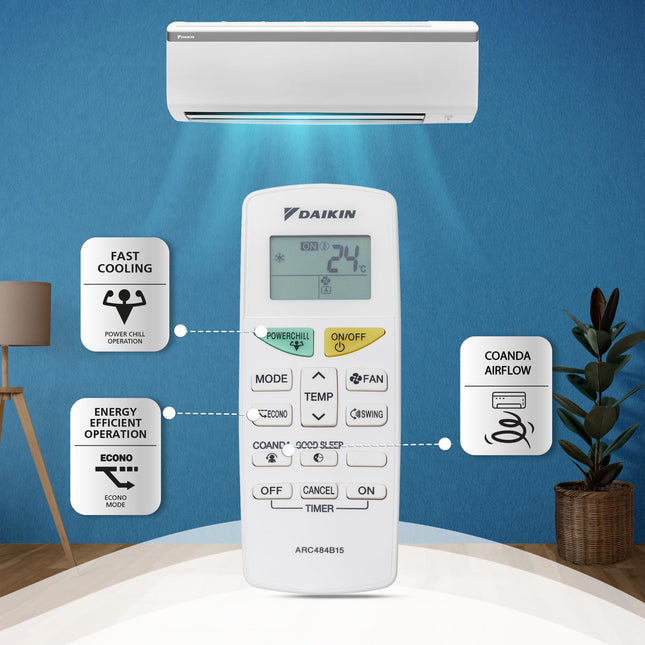 Daikin 0.8 Ton 3 Star, Fixed Speed Split AC (Copper, PM 2.5 Filter, 2022 Model, FTL28U, White)