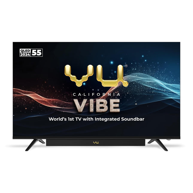 Vu 139cm (55 inches) Vibe Series QLED 4K Google TV 55VIBE24 (Black)