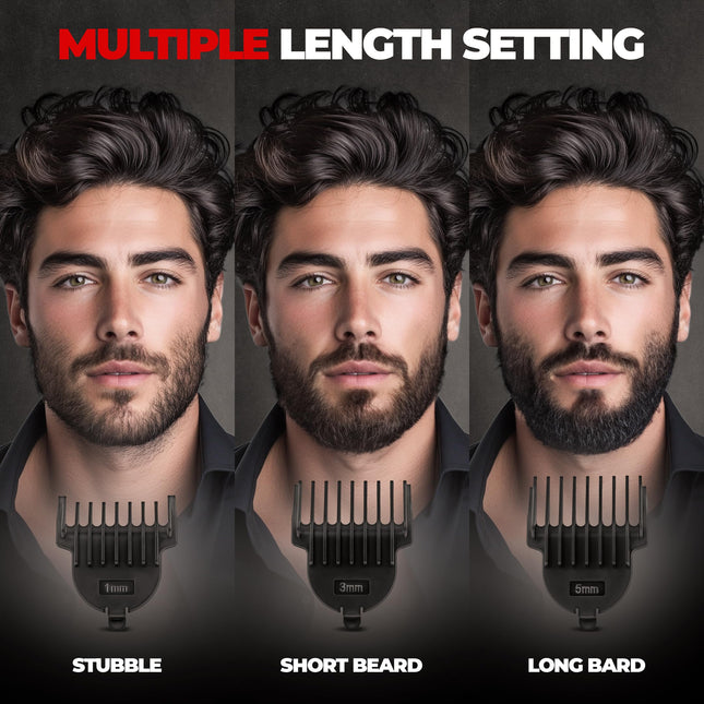 Beardo Ape-X Prime 3-in-1 Multipurpose Trimmer for Men | Grooming Kit : Beard Trimmer, Precision Trimmer, Ear & Nose Trimmer | Stainless Steel self-sharpening blades | Type C charging | Gift For Brother | Gift For Friends